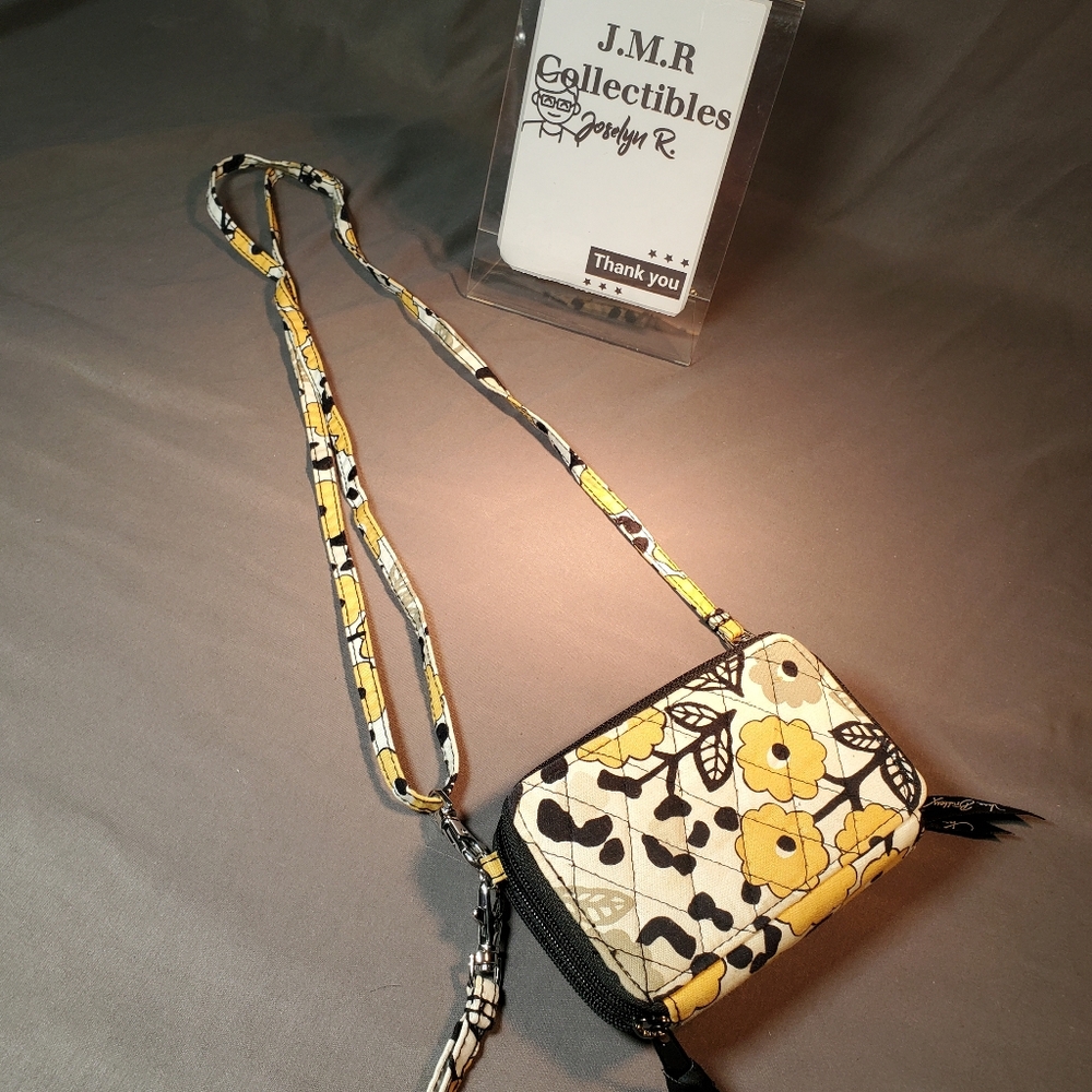 Vera Bradley "Go Wild" Quilted Crossbody Wallet/Wristlet -used